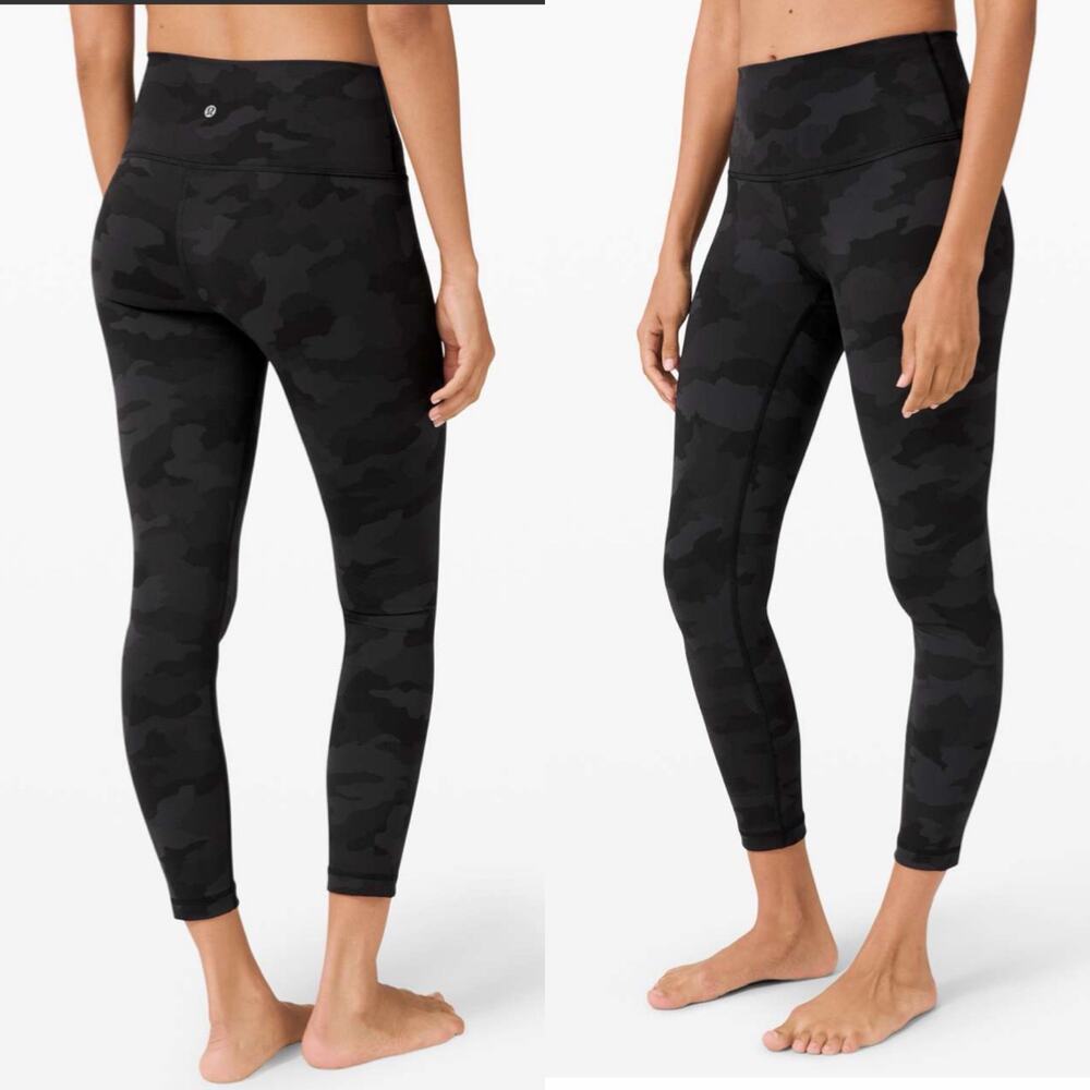 Lululemon Wunder Under High-Rise Tight 25" Full-On Luxtreme Coal Camo Size 12